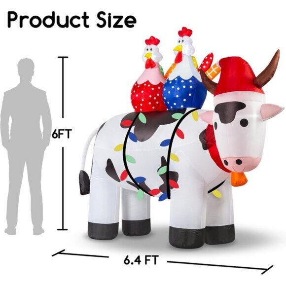 🆕6FT Christmas Inflatables Built-in LED Yard Outdoor Decorations - Picture 3 of 7